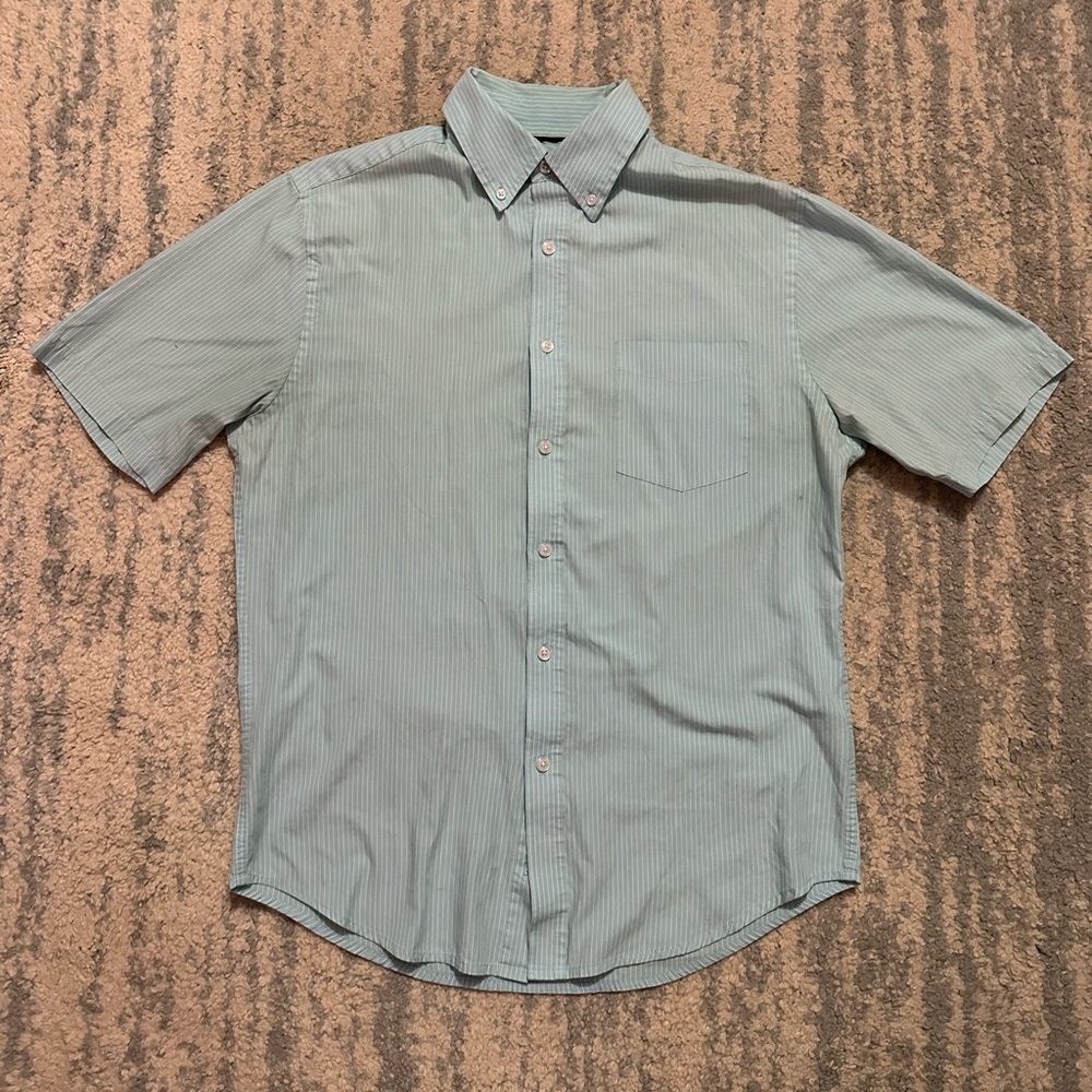Striped short sleeve button up